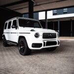 Seitenansicht vorne vom Mercedes G63 AMG in Salzburg