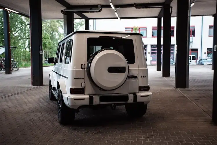 Heckansicht vom Mercedes G63 AMG in Salzburg