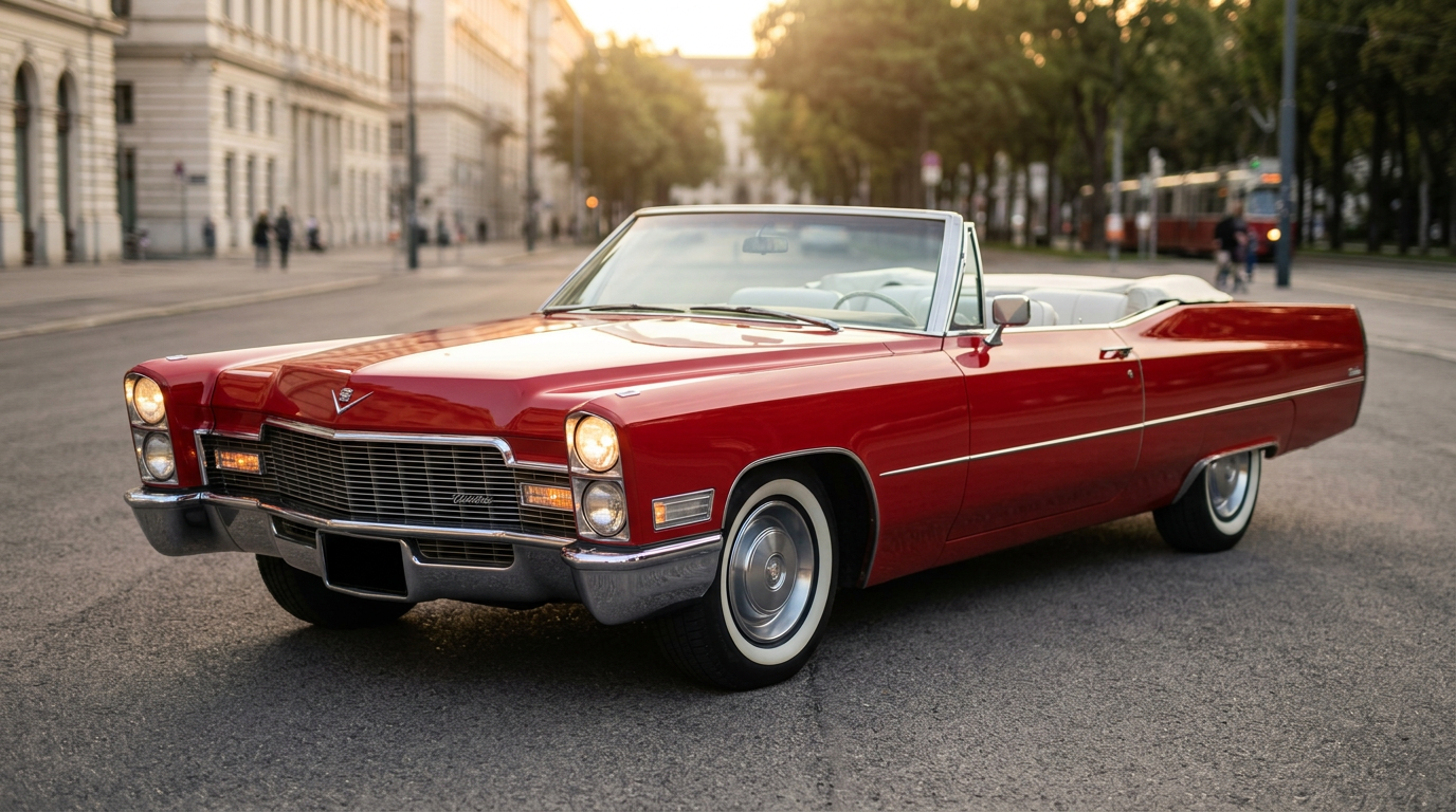 Cadillac De Ville Cabrio mieten in Wien Hero