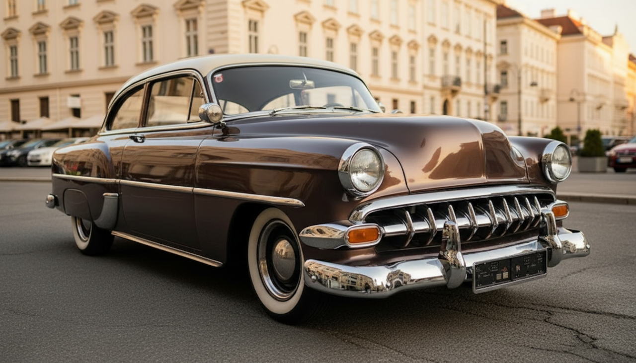 1954 Chevrolet Deluxe Coupe mieten in Wien hero