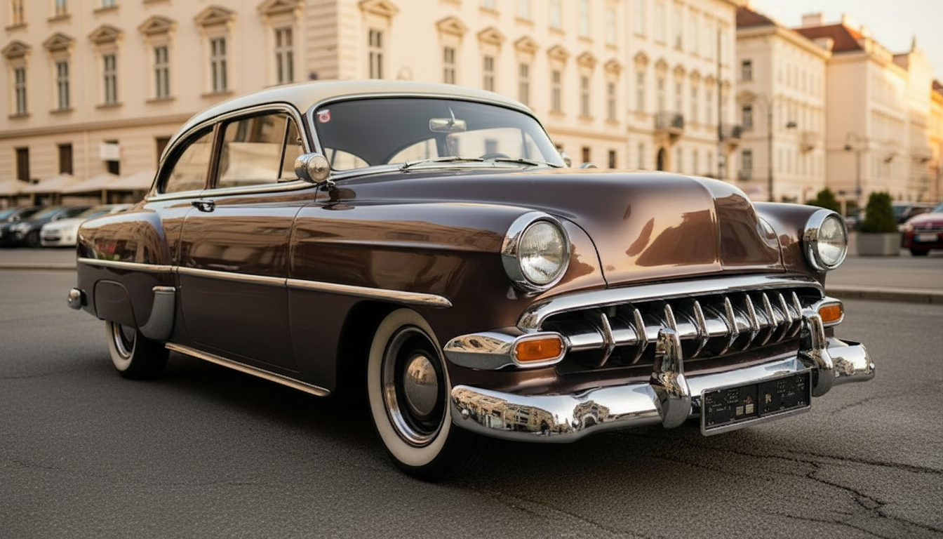 1954 Chevrolet Deluxe Coupe mieten in Wien hero