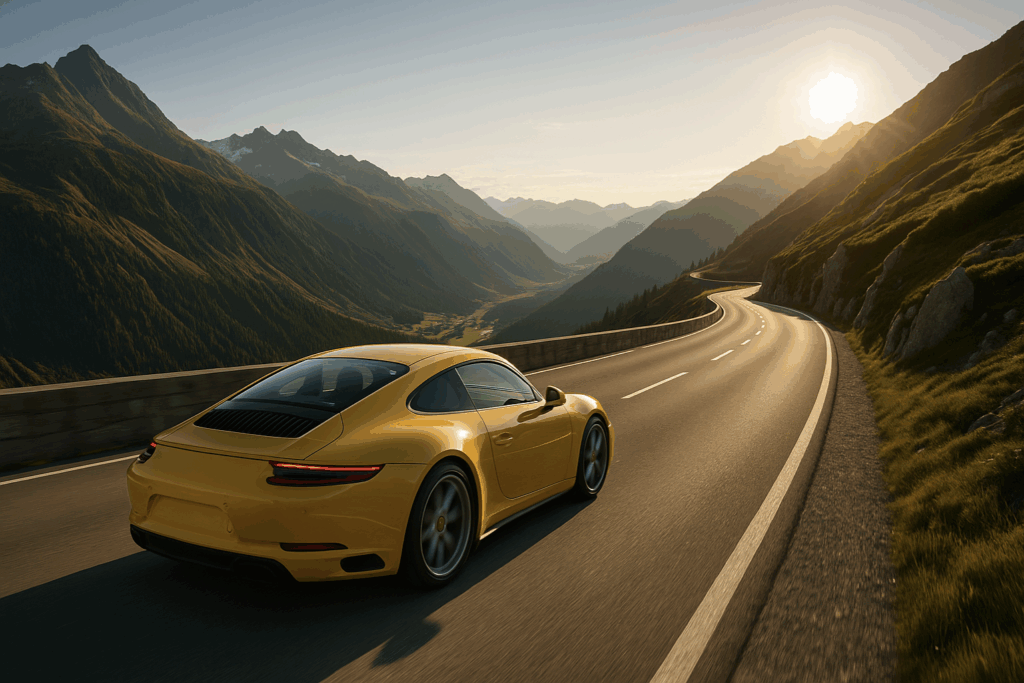 Sportwagen Alpen